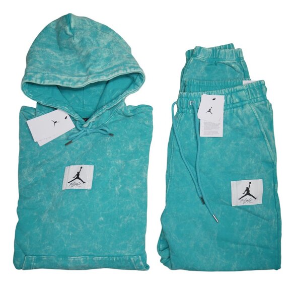 Jordan Other - Nike Air Jordan Men's Flight Sweatsuit Statement Fleece Tracksuit Teal Green NWT